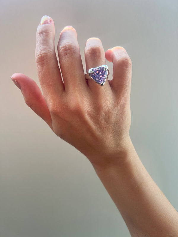 Violet Heart Ring
